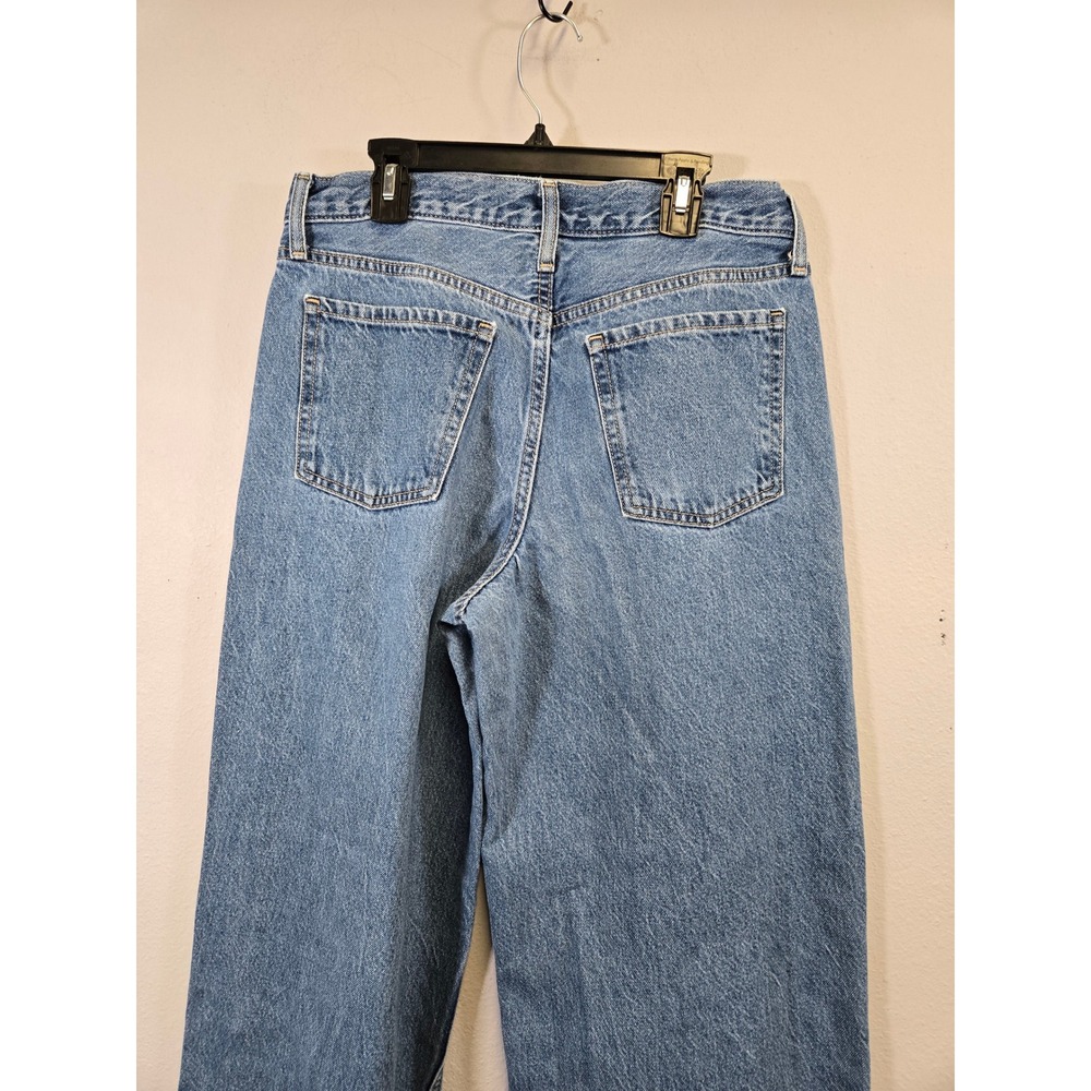 Old Navy Wow Baggy Wide Leg Mid-Rise Medium Wash Blue Jeans 6 - Picture 3 of 7